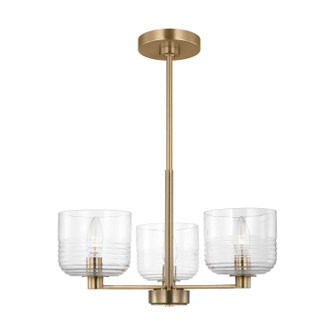 Lochdale Three Light Chandelier in Satin Brass (454|DJC1233SB)