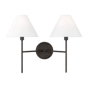 Ridgewood Two Light Wall Sconce in Aged Iron (454|CW1382AI)