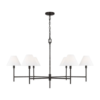 Ridgewood Six Light Chandelier in Aged Iron (454|CC1786AI)