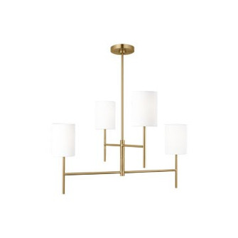 Key Four Light Chandelier in Burnished Brass (454|BC1024BBS)