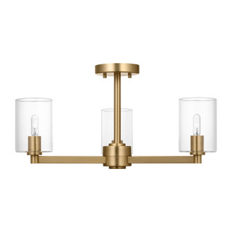 Fullton Three Light Semi-Flush Mount in Satin Brass (454|7764203C-848) Fullton Three Light Semi-Flush Mount in Satin Brass (454|7764203C-848)
