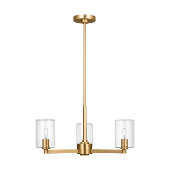 Fullton Three Light Chandelier in Satin Brass (454|3164203C-848)