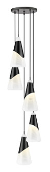 Aimie Five Light Chandelier in Matte Black (224|828P7-5R-MB)