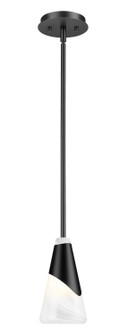 Aimie One Light Pendant in Matte Black (224|828P6-ROD-MB)