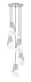 Aimie Five Light Chandelier in Brushed Nickel (224|828P6-5R-BN)