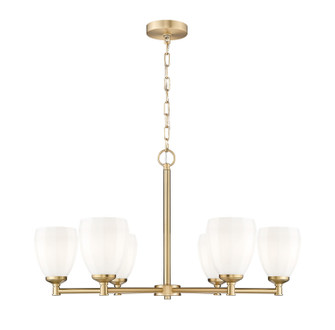 Oren Six Light Chandelier in Modern Gold (224|7004-6MGLD)