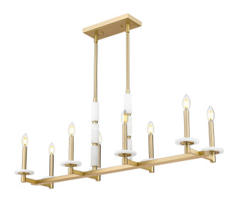 Kaden Eight Light Linear Chandelier in Modern Gold (224|3045-8L-MGLD)