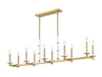 Kaden Ten Light Linear Chandelier in Modern Gold (224|3045-10L-MGLD)