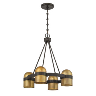 Andover Four Light Chandelier in Mediterranean Bronze and Riviera Brass (51|1-1151-4-333)