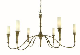 Old Greenwich Six Light Chandelier in Antique Brass (8|5976 AB)