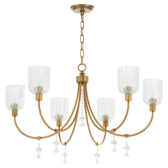 Meriam Six Light Chandelier in Brushed Brass (19|693-6-47)