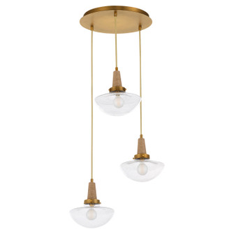 Stockport Three Light Pendant in Brushed Brass (19|692-3-47)