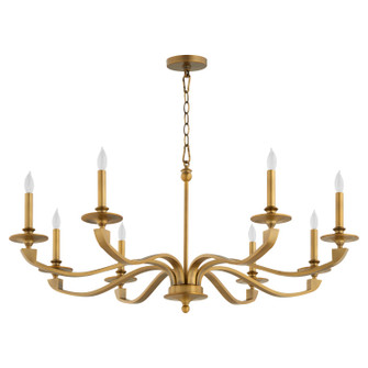 Chantelle Eight Light Chandelier in Brushed Brass (19|6240-8-47)