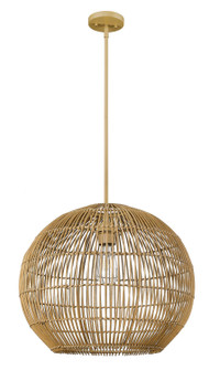 Berkshire One Light Pendant in Tan Metal with Camel Rattan (106|IN20006WK)