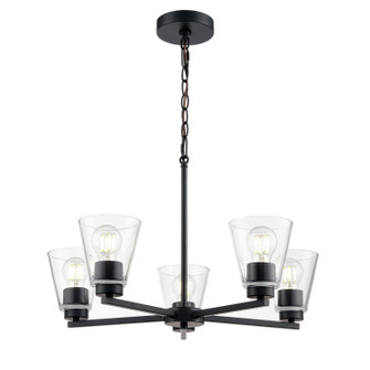 Strayhan Five Light Chandelier in Matte Black (59|64105-MB)