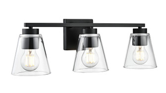 Strayhan Three Light Vanity in Matte Black (59|64003-MB)