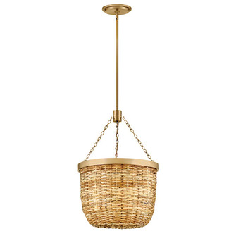 Sanibel LED Pendant in Lacquered Brass (13|48427LCB-NAT)