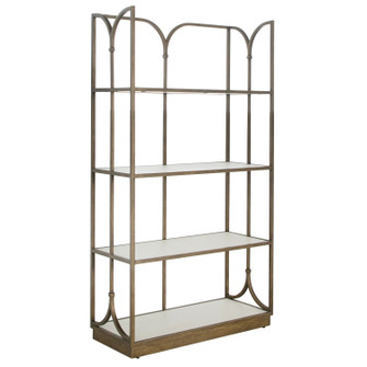 Belinda Bookcase in Cerused White|Brushed Brass (550|SCH-175410) Belinda Bookcase in Cerused White|Brushed Brass (550|SCH-175410)