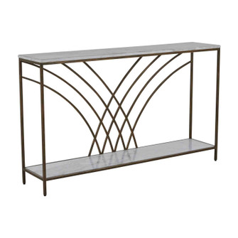 Felding Console Table in Volakas Marble|Brushed Copper (550|SCH-168125)
