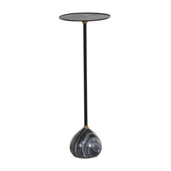 Nelle Drinking Table in Gunpowder Black/Muted Gold/Galaxy Gray Marble (550|SCH-169200)