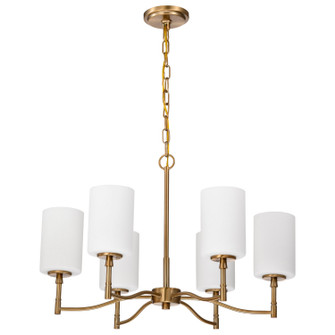 Liam Six Light Chandelier in Burnished Brass (72|60-8206)