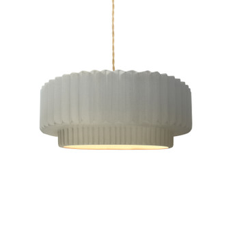 Radiance Collection One Light Pendant in Brushed Brass (102|CER-6550-MAT-BRSS-BEIG-TWST)
