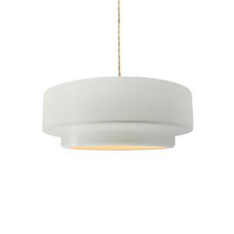 Radiance Collection One Light Pendant in Brushed Nickel (102|CER-6540-MAT-NCKL-BEIG-TWST)
