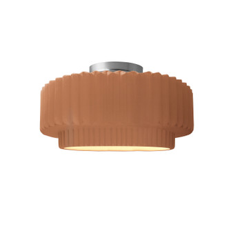 Radiance Collection One Light Semi-Flush Mount in Brushed Nickel (102|CER-6370-ADOB-NCKL)
