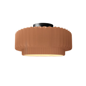 Radiance Collection One Light Semi-Flush Mount in Matte Black (102|CER-6370-ADOB-MBLK)