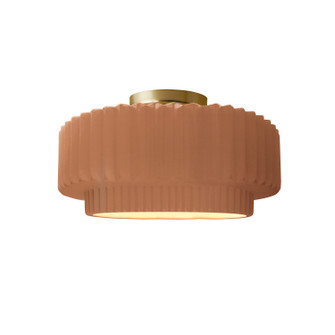 Radiance Collection One Light Semi-Flush Mount in Brushed Brass (102|CER-6370-ADOB-BRSS)