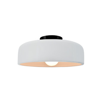 Radiance Collection One Light Semi-Flush Mount in Matte Black (102|CER-6340-WHT-MBLK)