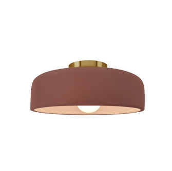 Radiance Collection One Light Semi-Flush Mount in Brushed Brass (102|CER-6340-CLAY-BRSS)