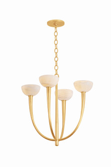 Maywood Four Light Chandelier in Vintage Gold Leaf (70|9023-VGL)