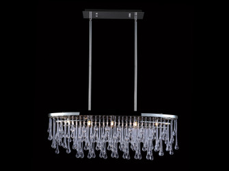 Hollywood Blvd. LED Chandelier in Polish Nickel / Clear Glass Tear Drops (192|HF1806-PN)