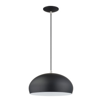 Domma One Light Pendant in Black w/Brushed Nickel (107|51515-04) Domma One Light Pendant in Black w/Brushed Nickel (107|51515-04)