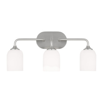 Emile Three Light Vanity in Brushed Steel (1|GLV1023EN3/BS)