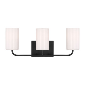 Rhett Three Light Vanity in Midnight Black (1|GLV1003EN3/MBK)