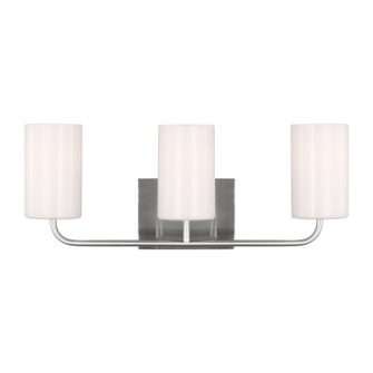 Rhett Three Light Vanity in Brushed Steel (1|GLV1003EN3/BS)