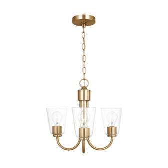 Miles Three Light Chandelier in Satin Brass (1|GLC1153SB)