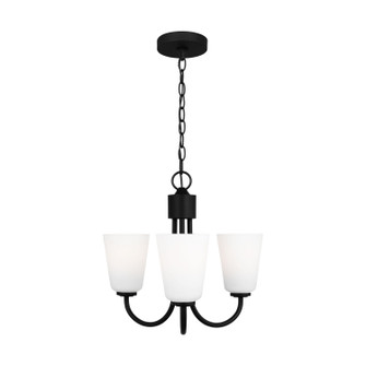 Miles Three Light Chandelier in Midnight Black (1|GLC1123MBK)