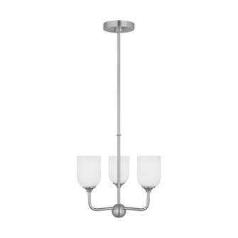 Emile Three Light Chandelier in Brushed Steel (1|GLC1073BS)