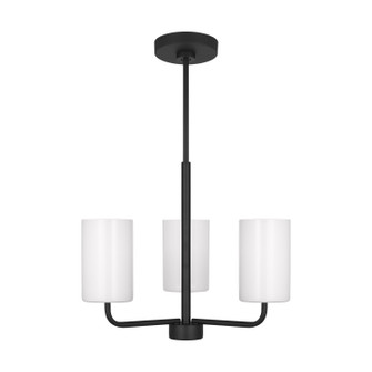 Rhett Three Light Chandelier in Midnight Black (1|GLC1003MBK)