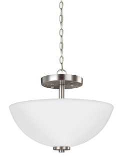 Oslo Two Light Semi-Flush Convertible Pendant in Brushed Nickel (1|77160-962)