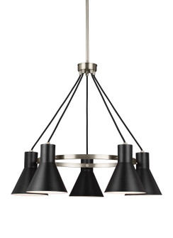 Towner Five Light Chandelier in Brushed Nickel (1|3141305EN3-962)