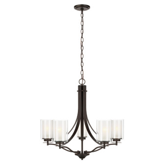 Elmwood Park Five Light Chandelier in Bronze (1|3137305EN3-710)