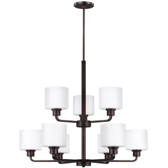 Canfield Nine Light Chandelier in Bronze (1|3128809EN3-710)