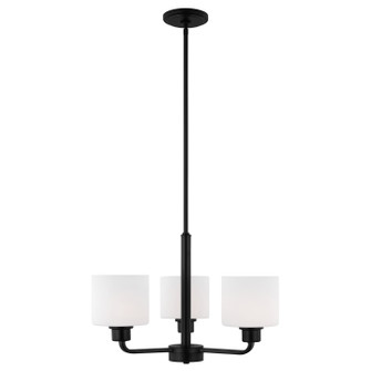 Canfield Three Light Chandelier in Midnight Black (1|3128803-112)