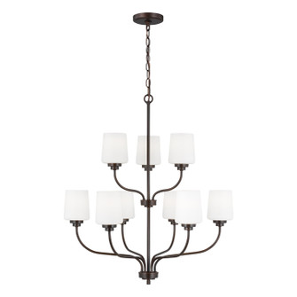 Windom Nine Light Chandelier in Bronze (1|3102809EN3-710)