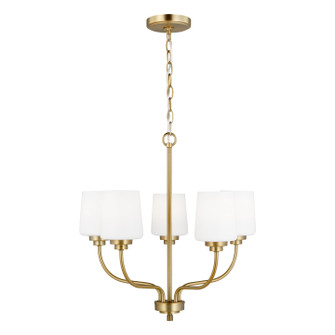 Windom Five Light Chandelier in Satin Brass (1|3102805EN3-848)