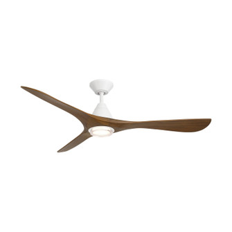 Carve 60''Ceiling Fan in Matte White/Distressed Koa (441|FR-D2504-60L-MW/DK)